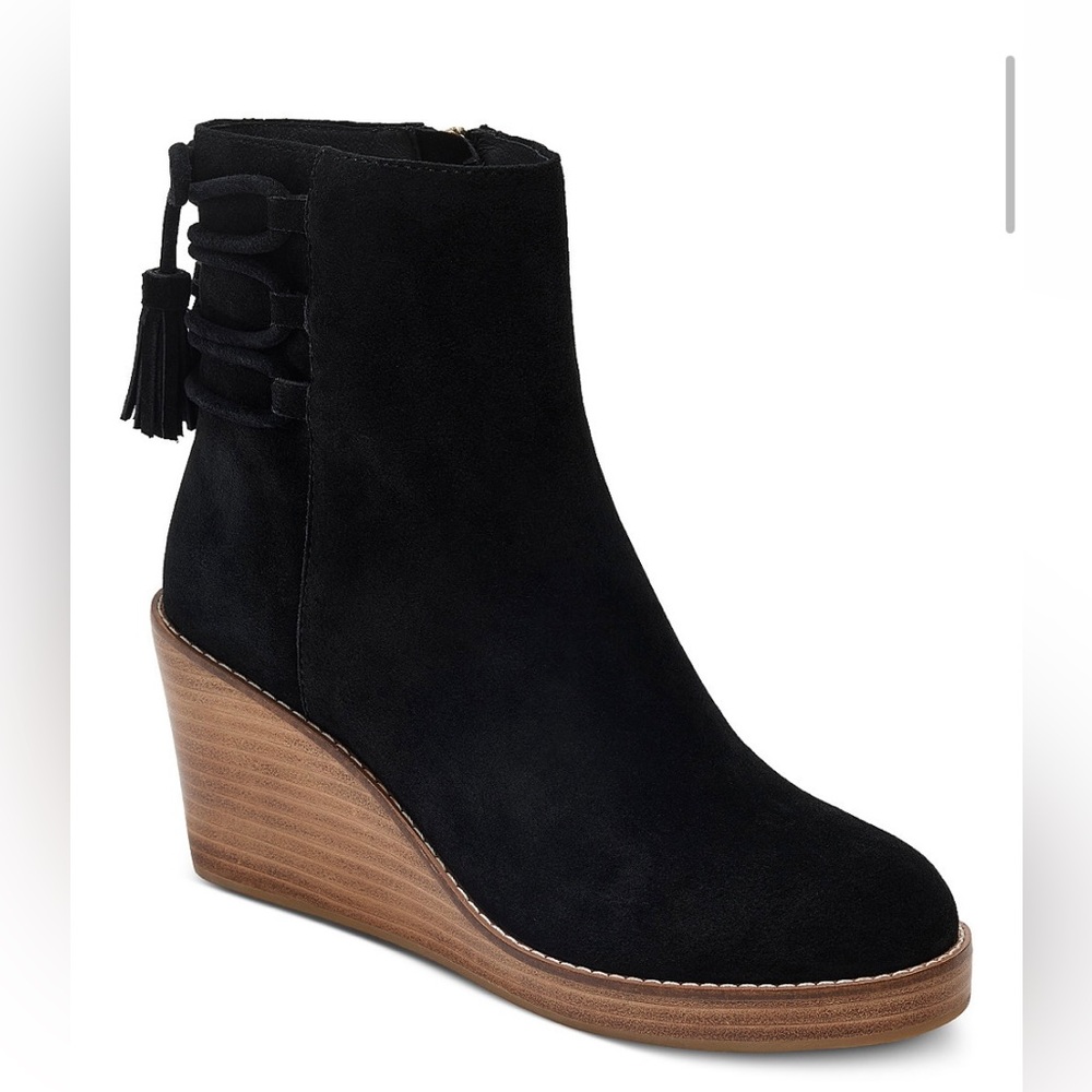 Jack Rogers • Banbury Lace-Up Wedge Booties • 6.5M • Black